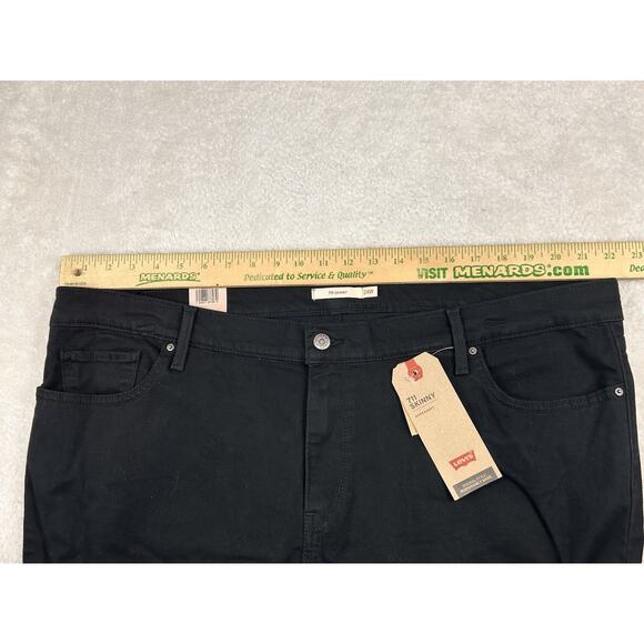 Levis Sculpt 711 Skinny Jeans Womens 24W Black Hypersoft Stretch Mid Pants New - Picture 4 of 13